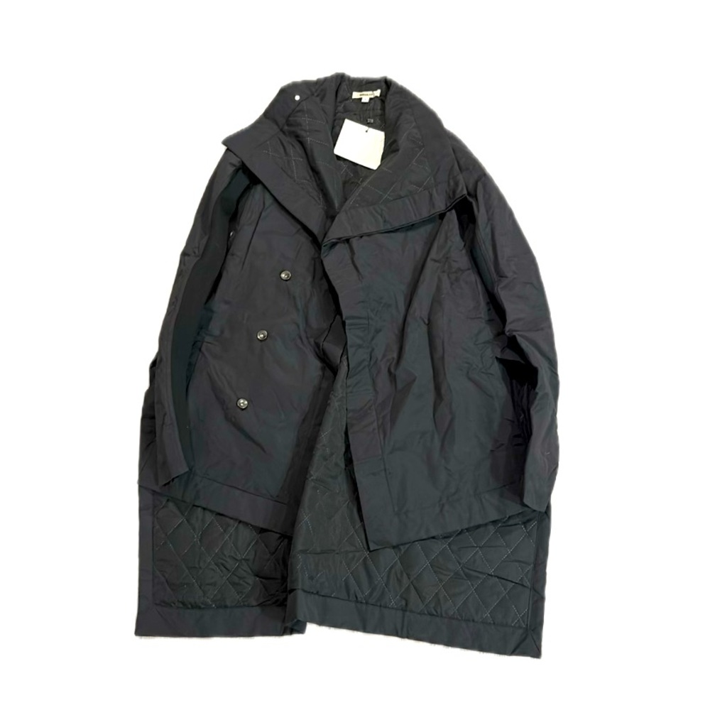 NWT Simple Black Nylon Asymmetrical Jacket Knit Sleeve Panels Rick Owens Coded